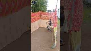 (400k+ view)my home made cricket net   you want video about this do comment #shorts #cricket