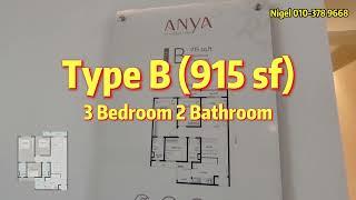 Type B - 915sf (3R2B)【ANYA at Shorea Park @Puchong】Review