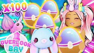  Opening 100 Easter Pet Pods In The Overlook Bay Easter Event  | Roblox Overlook Bay