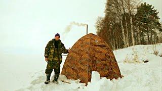 Универсальная палатка УП Алтай! Печь экономка - лучший способ обогреть палатку! Обзор палатки и печи