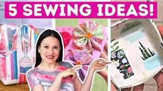 MUST TRY 5 easy projects to SEW in 10 minutes to SELL and GIFT!
