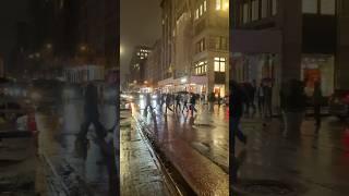 New York City Manhattan 4K Nightlife in the Rain #newyorkcity #usa #manhattan #shorts #travel