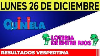 Resultados Quinielas Vespertinas de Córdoba y Entre Rios Lunes 26 de Diciembre