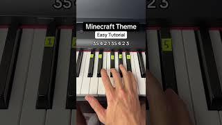 Minecraft Theme Easy Piano Tutorial #minecraft #easy #tutorial