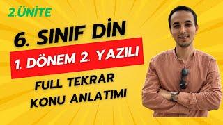 6. Sınıf Din Kültürü 1. Dönem 2. Yazılıya Hazırlık  - Özet Konular