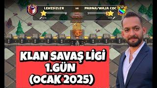 KLAN SAVAŞ LİGİ 1.GÜN (TÜRK KLANI DENK GELDİ) ! CLASH OF CLANS