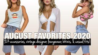 AUGUST FAVORITES 2020 | FASHION TRY ON HAUL | Y2k, vintage designer, swimwear + more | Lexi Mars