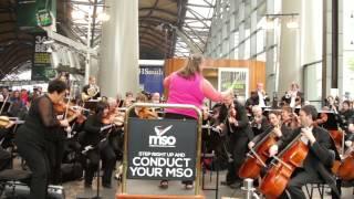 Commuters conduct the Melbourne Symphony Orchestra (MSO)