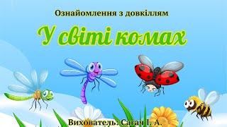 Ранній вік. Ознайомлення з довкіллям "У світі комах".