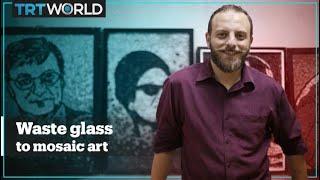 Jordanian artist turns glass waste into eco-friendly mosaic art