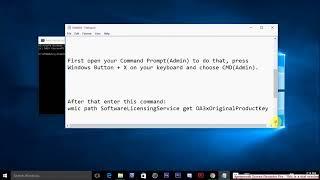 How to find your lost product key using Command Prompt