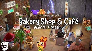 Bakery Shop & Café  Animal Crossing New Horizons + Rain sound w/ Sweet Lofi Jazz | Work/Chill Aid