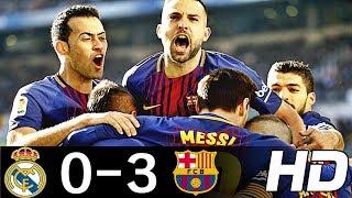 Real Madrid 0 - 3  Barcelona Highlights (23/11/2017) English Commentary