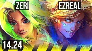 ZERI & Pyke vs EZREAL & Rakan (ADC) | Godlike | KR Grandmaster | 14.24