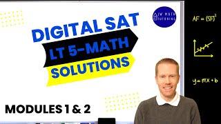 Digital SAT Linear Paper Practice Test 5 Math-Unique Questions Full Solutions & Explanations