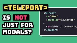 One UNIQUE Way to Use Teleport in Vue 3