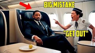 Flight Attendant Humiliated Will Smith, Kicks Him Out Of First Class, His Next Move Will Shock You