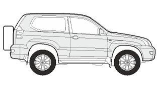 How to Draw a Toyota Land Cruiser / Как нарисовать Toyota Land Cruiser