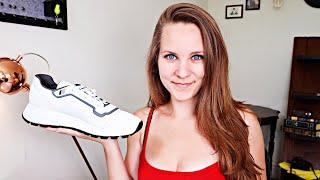 White Prada Men's Sneakers / Trainers | Unboxing | Shoe Review | Up Close