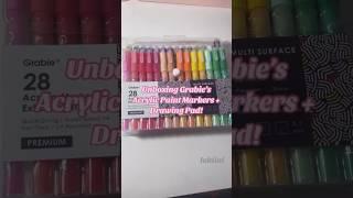 GRABIE ACRYLIC PAINT MARKERS SET UNBOXING! #shorts #art