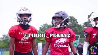 FREE FLOW VISUALS - Jabril Perry Mic'd Up. 12U Eagles vs Mustangs. #youthfootballhighlights