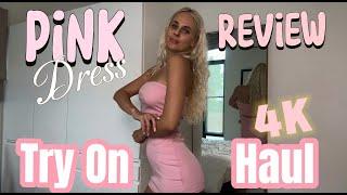 The Perfect Pink Mini Dress for Summer | Try On Haul [4k]