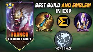 FRANCO EXP LANE FULL DAMAGE BUILD IS BROKEN ( 100% true damage ) FRANCO HOOK MONTAGE ~ MLBB