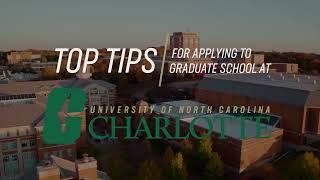 Top Tips for Applying to Graduate School at UNC Charlotte