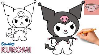 How To Draw Kuromi | Sanrio | Cute Easy Step By Step Drawing Tutorial