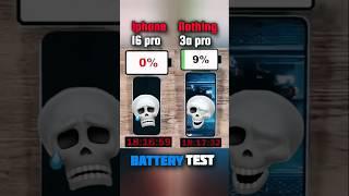 iphone 16 pro vs nothing phone 3a pro battery test?️#shorts