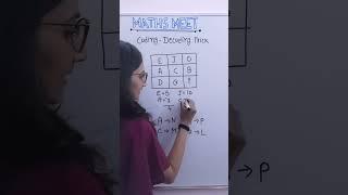 Coding Decoding Trick  || Maths Meet || #shorts #mathshorts #mathstrick #youtubeshort #viralshorts