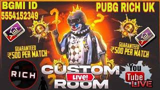 BGMI LIVE CUSTOM ROOM || CustomRooms || PUBG LIVE CUSTOM ROOMS#bgmilive #bgmicustomroom #giveaway