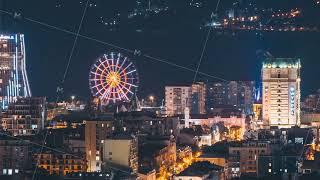 Batumi, Adjara, Georgia. Elevated View Ferris Wheel At Promenade In Miracle Park, Amusement City