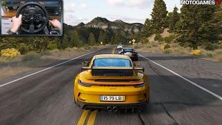 Assetto Corsa - Manual Porsche 911 GT3 (992) at LA Canyons | Thrustmaster T300RS Gameplay