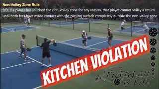 Pickleball Rule 9.D - Getting Out of the Kitchen