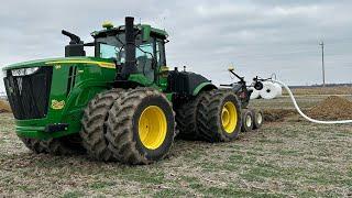 Laying tile with a soil max tile plow