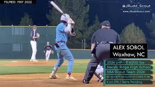 Alex Sobol (2024 LHP) *SO. YEAR GAME VID 3* Waxhaw, NC / Showcase Baseball Academy / Marvin Ridge HS