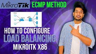 how to configure load balancing in MikroTik router (ECMP Method)