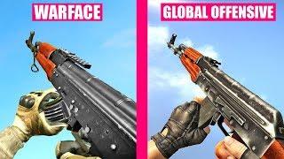 Counter-Strike Global Offensive vs Warface - Weapons Comparison