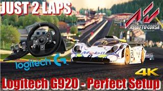 JUST 2 LAPS - Assetto Corsa - Optimized Setup for Logitech G920 Wheel - Tutorial