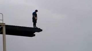 Gerry Blue diving top board plymouth Hoe