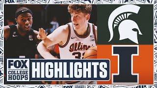 No. 11 Michigan State Spartans vs. Illinois Fighting Illini Highlights | FOX College Hoops