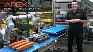 Apex Motion Control Depanner 180 - Depanning Cakes and Muffins with Robotics (or without).