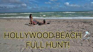 Beach Metal Detecting ! HOLLYWOOD BEACH 