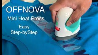 How to use OFFNOVA Mini Heat Press Machine / Easy Iron On Vinyl T-shirt | Mini Heat Press Unboxing