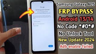 Samsung A05 FRP Bypass Android 13/14 | New Method 2024 | Samsung A05 Bypass Google Account Lock