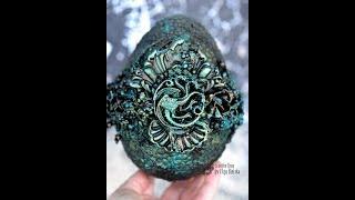Dragon's Egg Mixed Media Altered Art by Olga Bielska