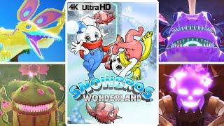 Snow Bros. Wonderland - All Bosses (with Cutscenes) + Ending