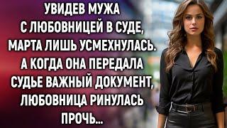 Увидев мужа с любовницей в суде, Марта лишь усмехнулась. А когда она передала важный документ, все