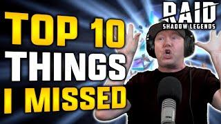 TOP 10 HIDDEN TIPS I MISSED- RAID: Shadow Legends